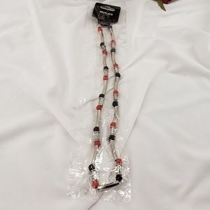 Jewelry - Unisex Necklace Silver, Red & Black Jewelry - Unisex Necklace Silver, Red & Black